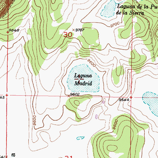 Topographic Map of Laguna Madrid, NM