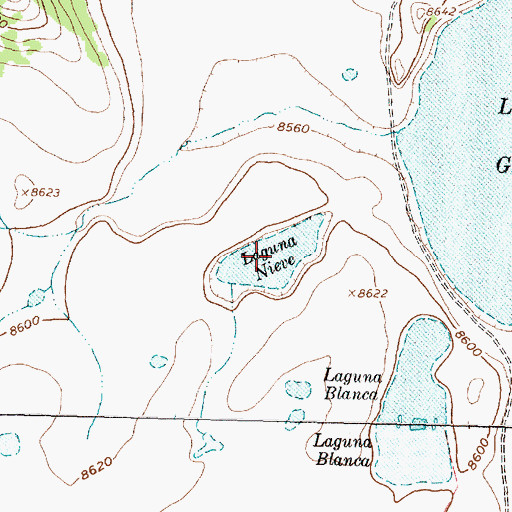 Topographic Map of Laguna Nieve, NM
