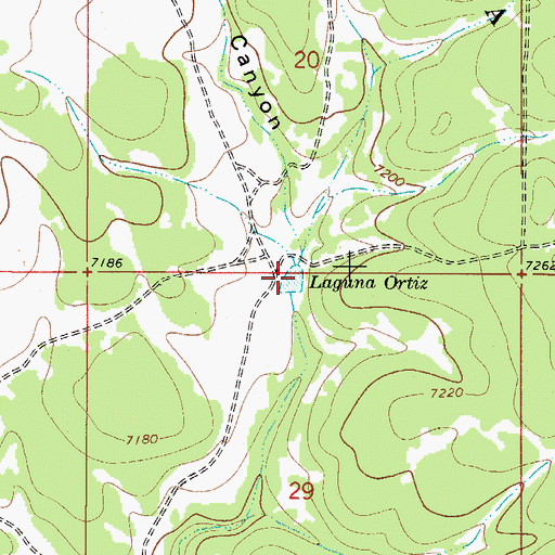 Topographic Map of Laguna Ortiz, NM