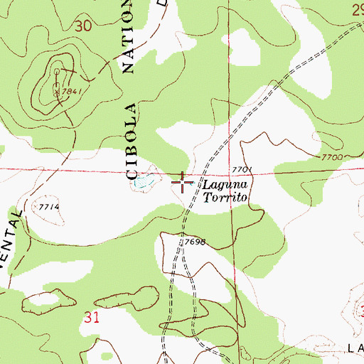 Topographic Map of Laguna Tarrito, NM