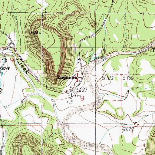 Topographic Map of Lagunita, NM