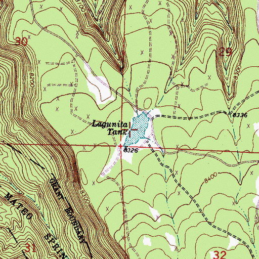 Topographic Map of Lagunita Tank, NM