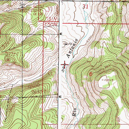 Topographic Map of Lagunitas Creek, NM