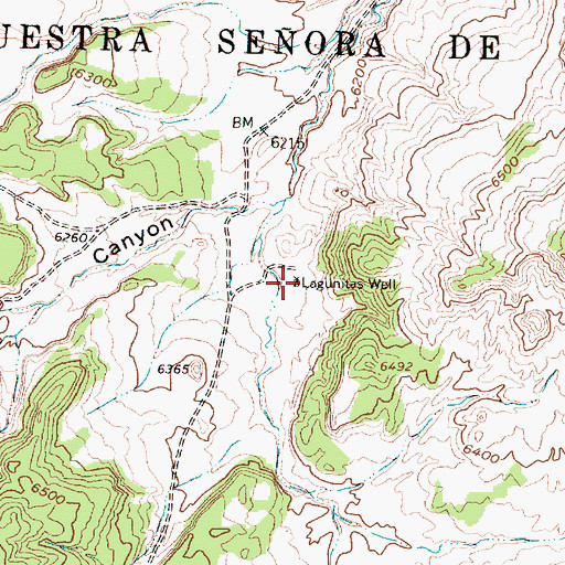 Topographic Map of Lagunitas Well, NM