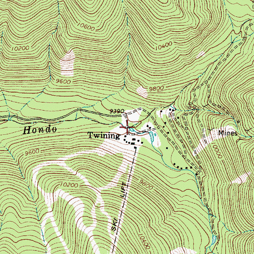 Topographic Map of Lake Fork, NM