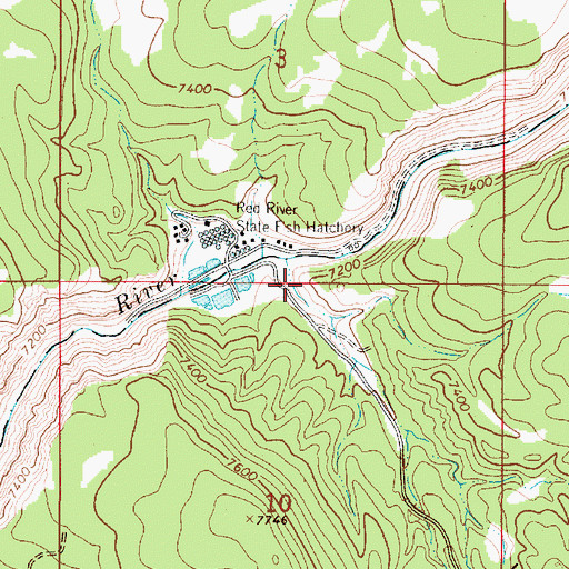Topographic Map of Lama Canyon, NM