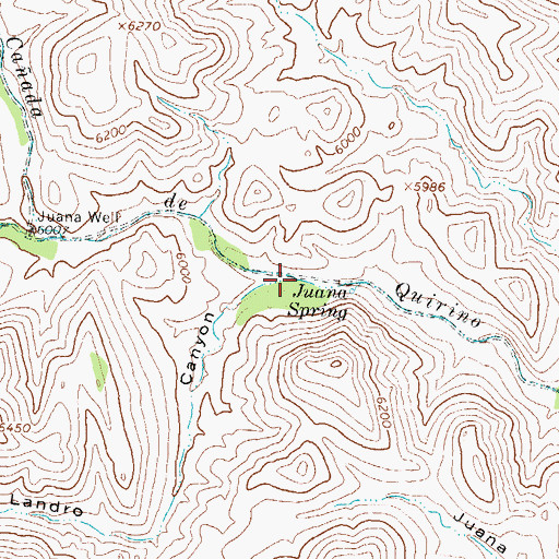 Topographic Map of Landro Canyon, NM