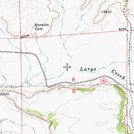 Topographic Map of Largo Creek, NM