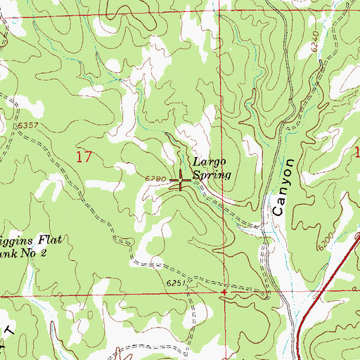 Topographic Map of Largo Spring, NM