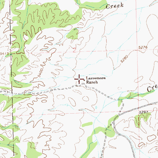 Topographic Map of Larremore Ranch, NM