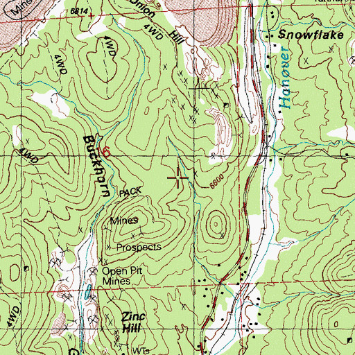 Topographic Map of Larsh Shaft, NM
