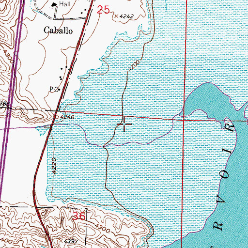 Topographic Map of Las Animas Creek, NM