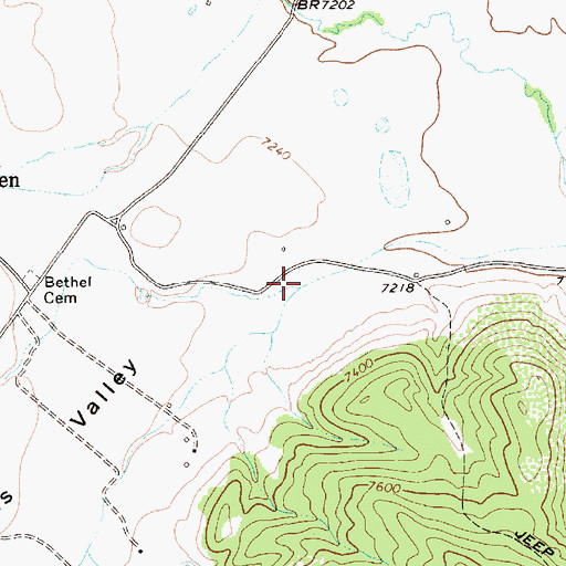 Topographic Map of Las Quebraditas Valley, NM
