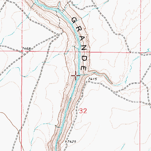 Topographic Map of Latir Creek, NM