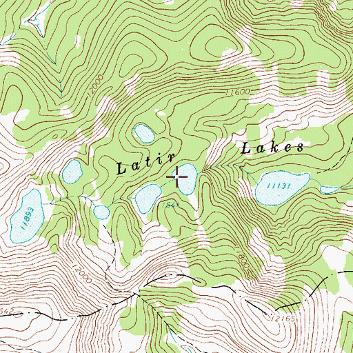 Topographic Map of Latir Lakes, NM