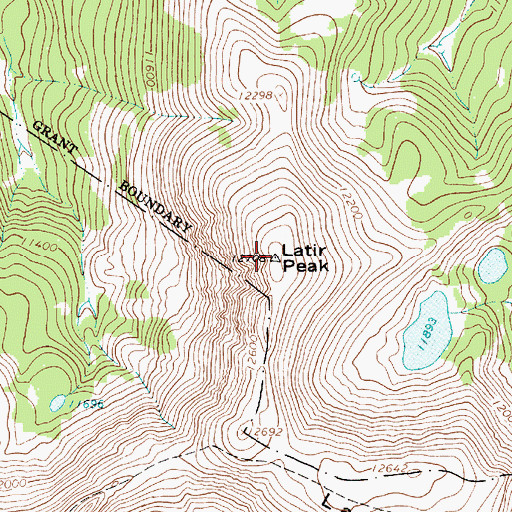 Topographic Map of Latir Peak, NM