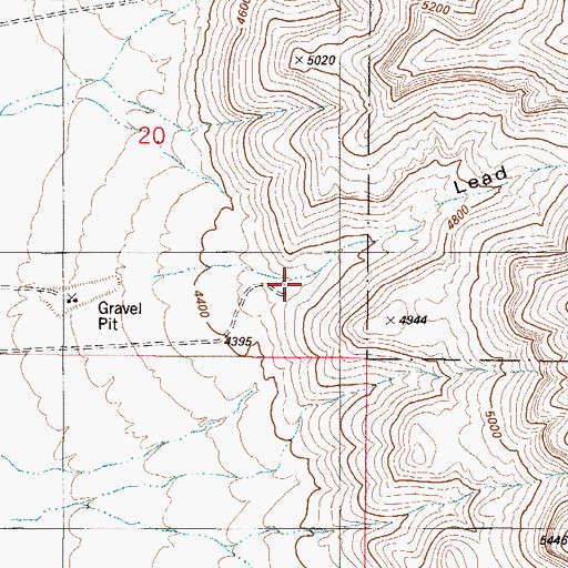 Topographic Map of Lead Canyon, NM