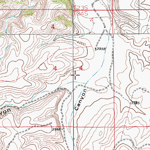Topographic Map of Lechuguilla Canyon, NM