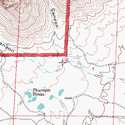 Topographic Map of Lefthook Canyon, NM