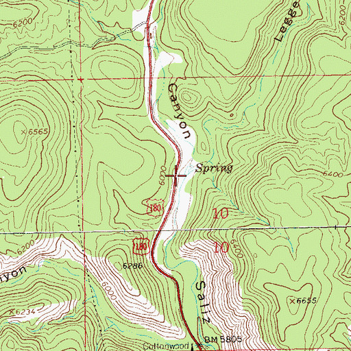 Topographic Map of Leggett Canyon, NM