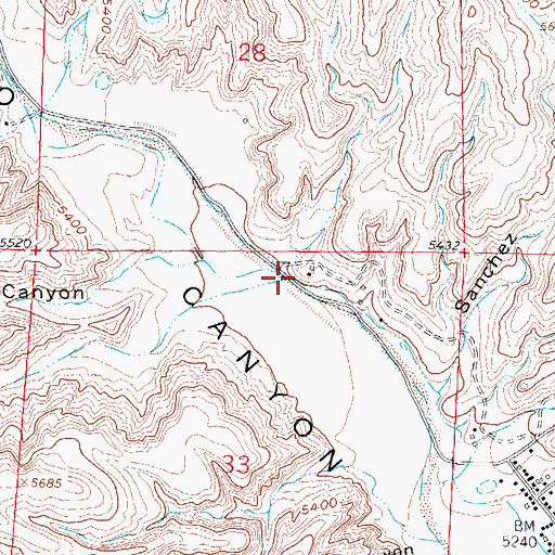 Topographic Map of Lemes Canyon, NM