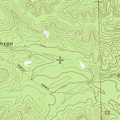 Topographic Map of Lilley Canyon, NM