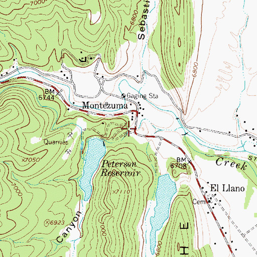 Topographic Map of Lime Canyon, NM