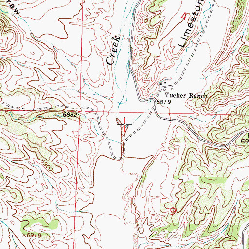 Topographic Map of Limestone Canyon, NM