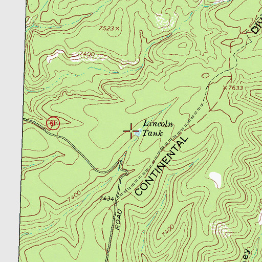 Topographic Map of Lincoln Tank, NM
