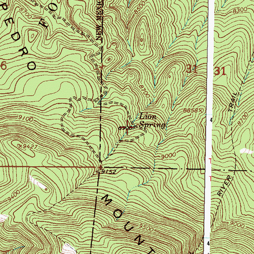 Topographic Map of Mora Spring, NM