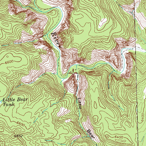 Topographic Map of Little Bear Canyon, NM
