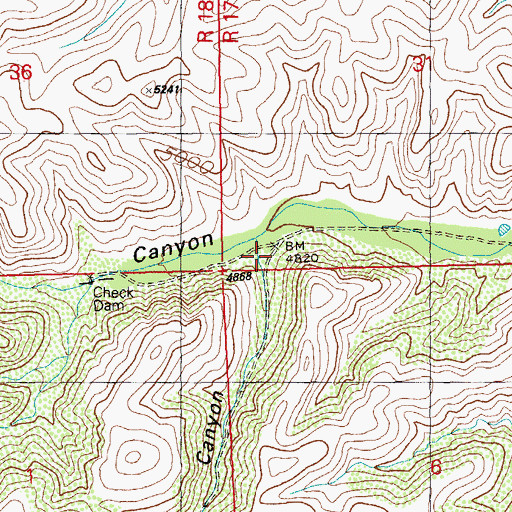 Topographic Map of Little Brushy Canyon, NM
