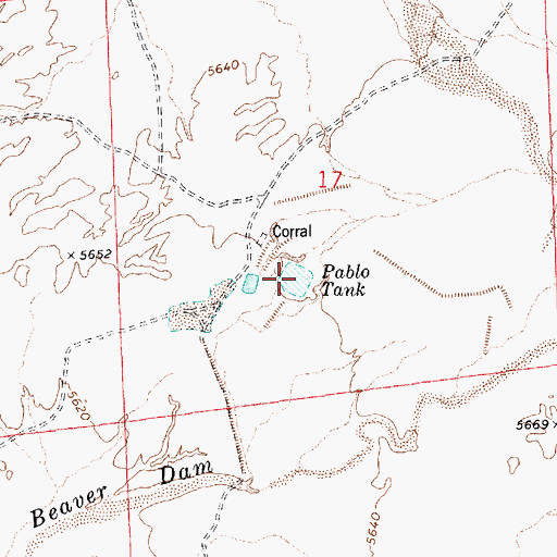 Topographic Map of Pablo Tank, AZ