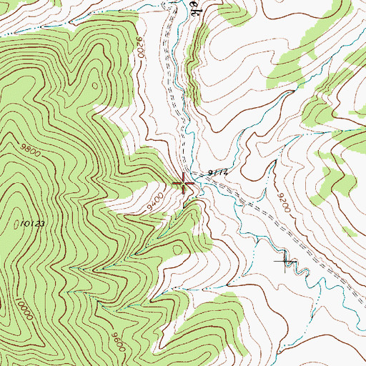 Topographic Map of Little Costilla Creek, NM