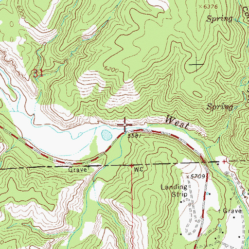 Topographic Map of Little Creek, NM