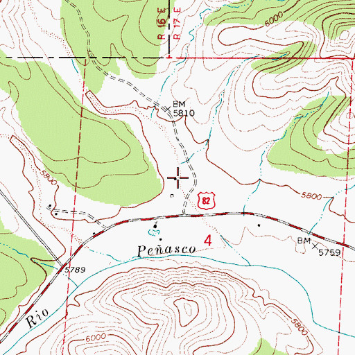 Topographic Map of Little Felix Canyon, NM