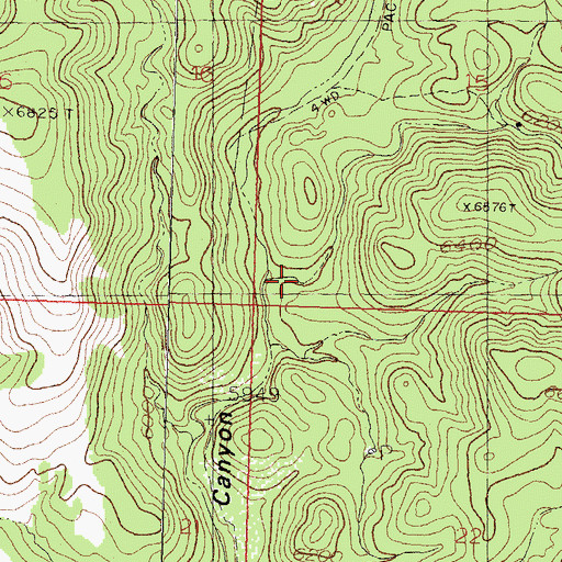 Topographic Map of Little Gallinas Canyon, NM
