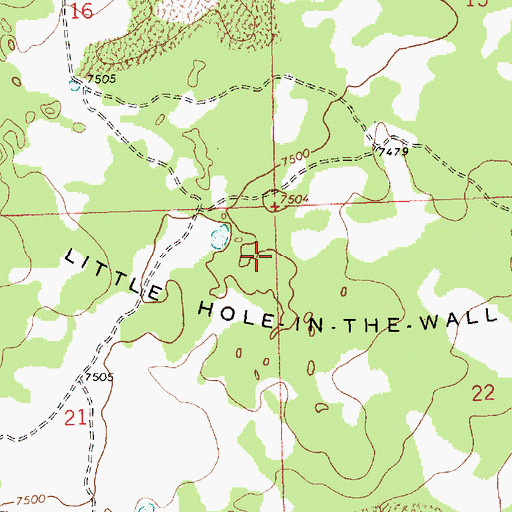 Topographic Map of Little Hole-In-The-Wall, NM