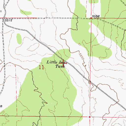 Topographic Map of Little Jug Tank, NM