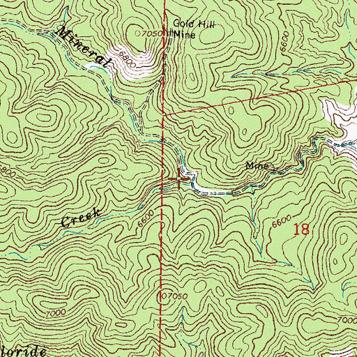 Topographic Map of Little Mineral Creek, NM