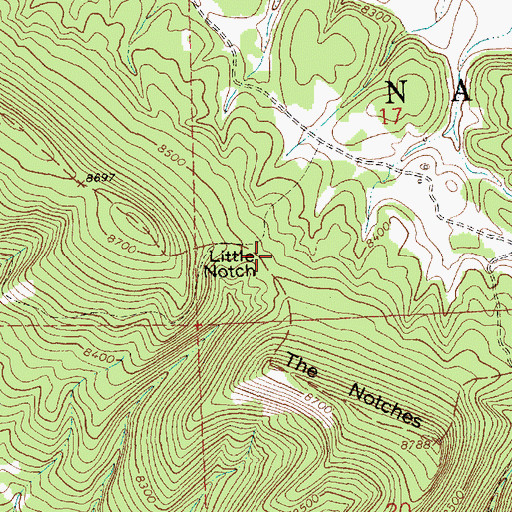 Topographic Map of Little Notch, NM