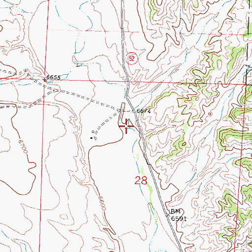 Topographic Map of Little Pigeon Canyon, NM
