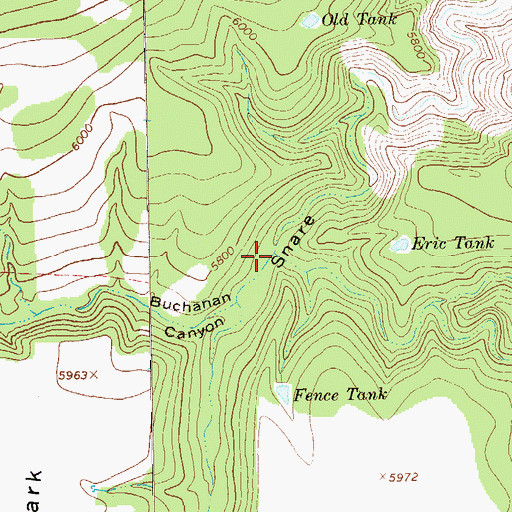 Topographic Map of Little Pine Canyon, NM