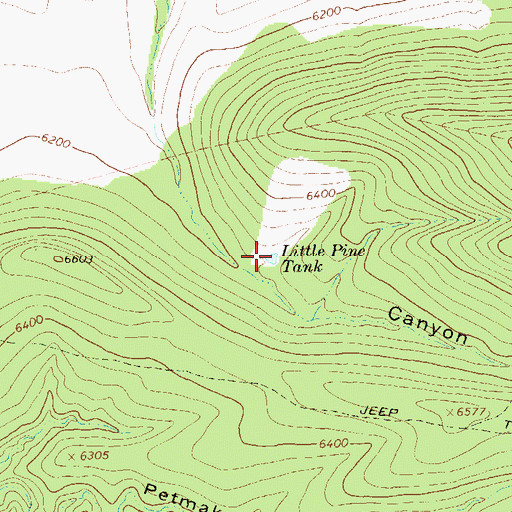Topographic Map of Little Pine Tank, NM