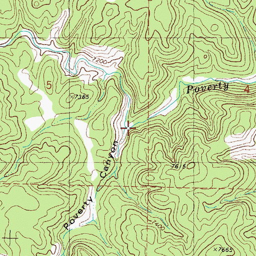 Topographic Map of Little Poverty Canyon, NM