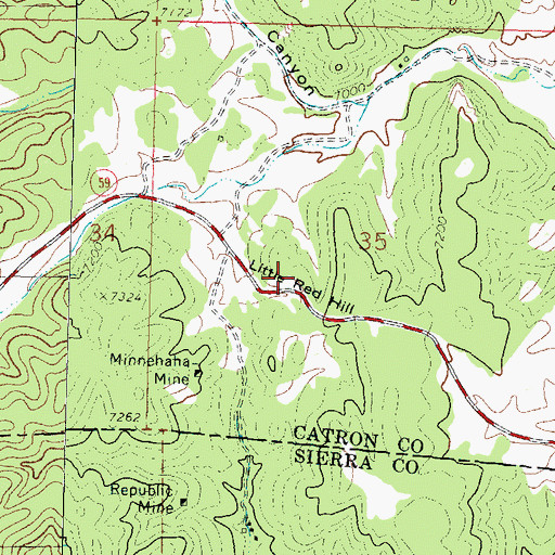 Topographic Map of Little Red Hill, NM