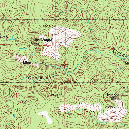 Topographic Map of Little Turkey Creek, NM