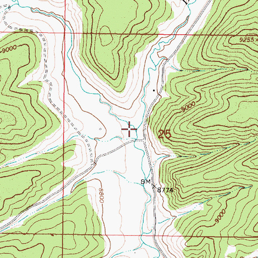 Topographic Map of Little Tusas Creek, NM