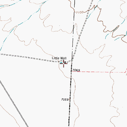Topographic Map of Little Well, NM