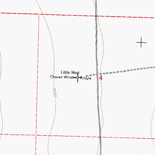 Topographic Map of Little West Chavez Windmill, NM